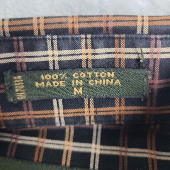 Charles Ovris Signature Mens M Sleeves Button Down Shirt Charcoal VTG 90s Plaid - Picture 2 of 6